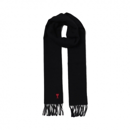 ◆당일◆25FW 하트 로고 울 머플러 블랙 BFUSF405 334 001