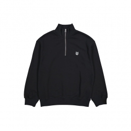 26SS 폭스 헤드 패치 하프 집업 맨투맨 블랙 PM00305KM0341 P199