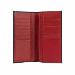 ◆당일◆26SS 더블 간치니 투톤 장지갑 블랙/레드 66-A069 0686018