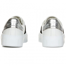 ◆당일◆24SS 여성 4G 시티 밴딩 실버탭 스니커즈 화이트/블랙 BE0029E1N1 122