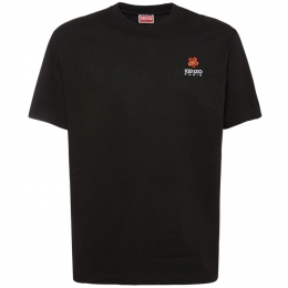 ◆당일◆24SS 보크 플라워 로고 자수 티셔츠 블랙 5TS412 4SG 99J