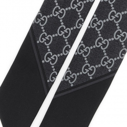 ◆당일◆26SS GG 프린트 실크 넥보우 블랙 812250 3G001 1060