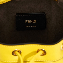 ◆당일◆25FW 몬트레조 FF 로고 미니 버킷백 옐로우 8BS093 ANWT F1NPT