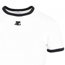 ◆당일◆24FW 시그니처 콘트라스트 티셔츠 헤리티지화이트 VESJTS017JS0070 0098