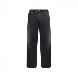 ◆당일◆25FW D-RISE 릴렉스핏 로우웨이스트 와이드 데님팬츠 블랙 A06370 09J96 02