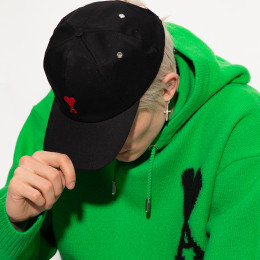 ◆당일◆22FW 하트 로고 자수 캡모자 블랙 BFUCP213 481 001