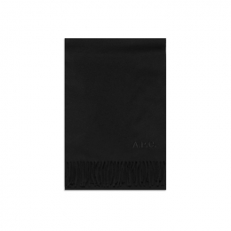 ◆당일◆26SS 시그니처 로고 자수 울 머플러 블랙 WOAFE M15171 LZZ