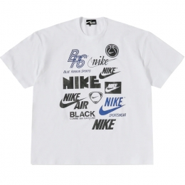 ◆당일◆24SS 꼼데가르송 X 나이키 로고 프린팅 티셔츠 화이트 1M-T103-052-2