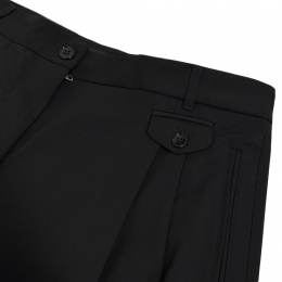 ◆14주년◆코인포켓 디테일 투턱 슬랙스 블랙 FTACXT FUBBF CA00985