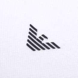 ◆당일◆25FW 루버 로고 라이닝 카라 티셔츠 화이트 8N1FB3 1JPTZ 0100