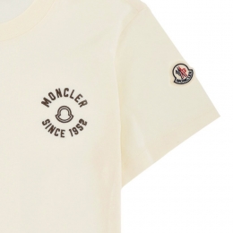 ◆당일◆26SS 로고 자수 티셔츠 아이보리 8C000 30 89AUO 034