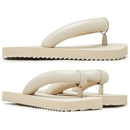 ◆당일◆25SS SUKI 패딩 스트랩 플립플랍 베이지 PF0001