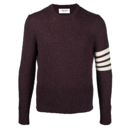 ◆당일◆24FW 사선완장 크루넥 풀오버 울 니트 버건디 MKA317A 01085 614