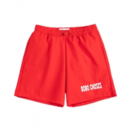 키즈 로고 프린트 보드 스윔팬츠 레드 B126AC134 611