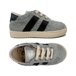 ◆키즈◆키즈 사샤 SASHA 스웨이드 스니커즈 애쉬그레이/블랙 01620-VEDUAL/VITSD