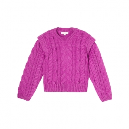 ◆키즈◆키즈 애니칼리아 케이블 니트 라즈베리 25F_J0281 RASPB