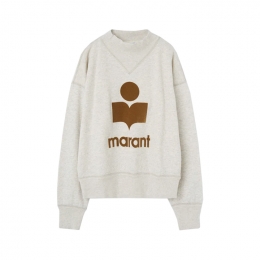 ◆당일◆26SS 모비 MOBY 벨벳 로고 맨투맨 에쿠르/카멜 SW0003FA A1M07E ECCA