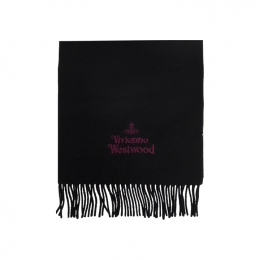 ◆당일◆25FW ORB 로고 자수 머플러 블랙 81030007 W00Q7 N401