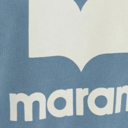 ◆당일◆26SS 모비 MOBY 벨벳 로고 맨투맨 슬레이트블루/에쿠르 SW0003FA C3M07E SBEC