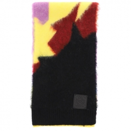 ◆당일◆23FW 로고 패치 컬러 블럭 머플러 핑크멀티 F655257X18 7629