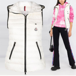 ◆당일◆21FW 글리코 GLYCO 로고 패치 패딩조끼 화이트 1A129 00 5396Q 034