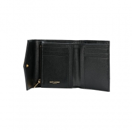 ◆당일◆26SS 금장 모노그램 플랩 코인 반지갑 블랙 403943 BOW01 1000