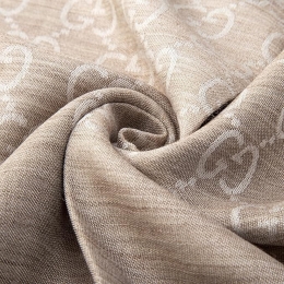 ◆당일◆26SS GG 자카드 울 실크 투톤 스카프/머플러 베이지 165904 3G646 9500