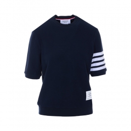 26SS 사선 완장 텍스쳐드 피케 4바 티셔츠 네이비 FJS222A J0248 415