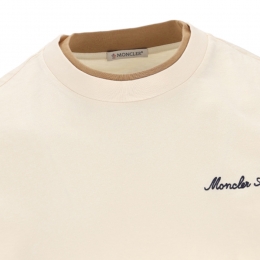 26SS 레터링 로고 레이어드넥 반팔 티셔츠 아이보리 8C000 15 89AYY 060