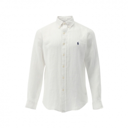 26SS 포니 자수 커스텀핏 린넨 셔츠 화이트 710966294 506