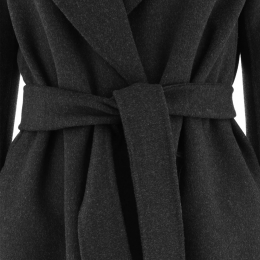 ◆당일◆25FW 폴도 POLDO 벨티드 롱 울 코트 다크그레이멜란지 2529016043 023