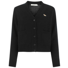 ◆당일◆23FW 폭스 패치 브이넥 가디건 블랙 HW00503KT1006 P199