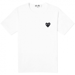 ◆당일◆25FW 블랙 하트 와펜 패치 티셔츠 화이트 AX-T064-051-2