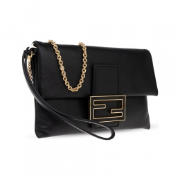 ◆당일◆26SS 맘마 바게트 체인 토트&숄더백 블랙 8M0538 ABVE F0KUR