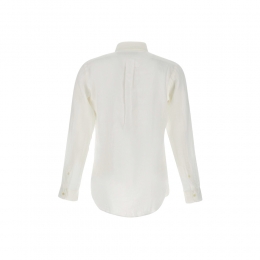 26SS 포니 자수 커스텀핏 린넨 셔츠 화이트 710966294 003