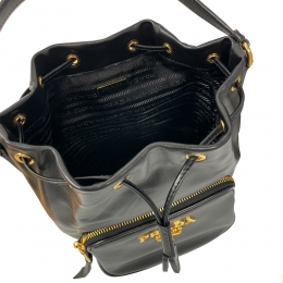 ◆당일◆25FW 세치엘로 금장로고 비텔로 버킷백 블랙 1BH038 2C35 F0002