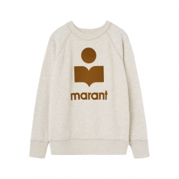 ◆당일◆26SS 밀리니 MILLYNY 벨벳 로고 맨투맨 에쿠르/카멜 SW0160FA A1M07E ECCA