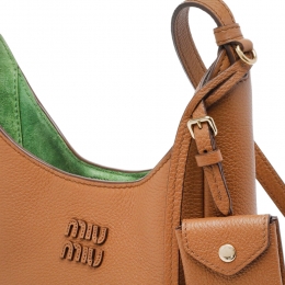 26SS 자수 로고 미니 버킷 크로스백 카라멜 5BE099 2IFL F04YM