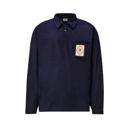 ◆당일◆25FW 인디고 롱 슬리브 폴로 티셔츠 데님블루 19CMPL179A 110056W D08