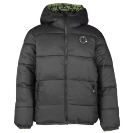 ◆키즈◆23FW 키즈 로고 패치 패턴 리버서블 패딩 자켓 블랙/그린 TT2Q77 Z0536 930