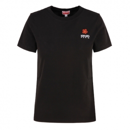 ◆당일◆24SS 보크 플라워 로고 자수 티셔츠 블랙 2TS012 4SO 99J