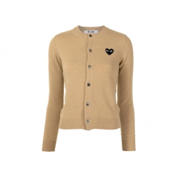 ◆당일◆26SS 블랙 하트 와펜 패치 가디건 베이지 AX-N023-051-3