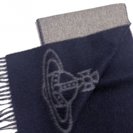 ◆당일◆25FW ORB 로고 싱글 투톤 머플러 미네랄 그레이 81030006 W00ZH P407