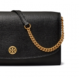 ◆당일◆25SS 로고 로빈슨 체인 월렛&크로스백 블랙 137152 001