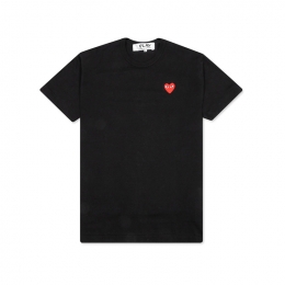◆당일◆26SS 레드 하트 와펜 패치 티셔츠 블랙 AX-T108-051-1