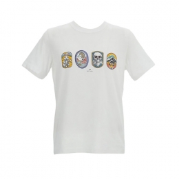 ◆당일◆25FW 프린팅 레귤러핏 티셔츠 화이트 M2R 011R TP5412 01