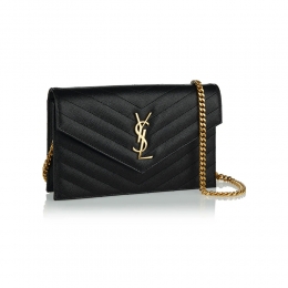 ◆당일◆26SS 카산드라 체인 월렛 크로스백 블랙 857605 BOW01 1000