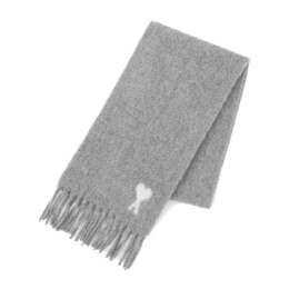 ◆당일◆25FW 하트 로고 알파카 머플러 그레이 USF673 AW0004 050