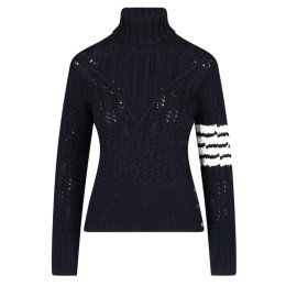 ◆당일◆25FW 사선 완장 터틀넥 니트 네이비 FKA382A Y1024 415