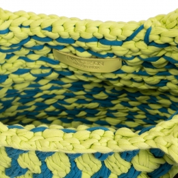 ◆13주년◆닻 키링 앵커 참 니트 쇼퍼백 그린블루 HB0461 FA0139 528